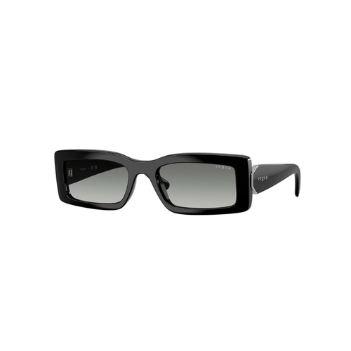 Óculos de Sol Vogue 0VO5674S W44/1153 Acetato Preto com lentes na cor Cinza Degradê
