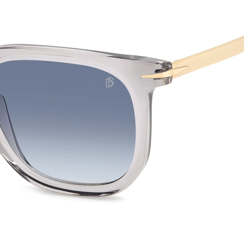 Óculos de Sol David Beckham DB 7119/S FT3 5108 S Acetato Cinza com lentes na cor Azul Degradê