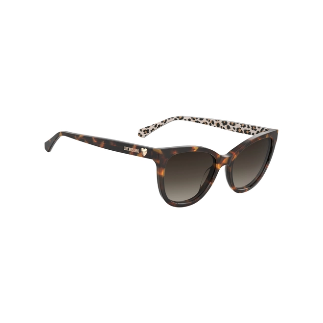 Óculos de Sol Love Moschino MOL072/S H7P 54HA S Acetato Marrom Mesclado com lentes na cor Marrom Degradê 3