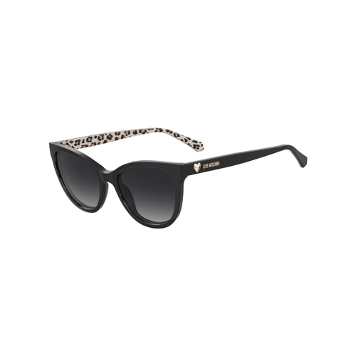 Óculos de Sol Love Moschino MOL072/S 7RM 549O S Acetato Preto com lentes na cor Cinza Escuro Degradê