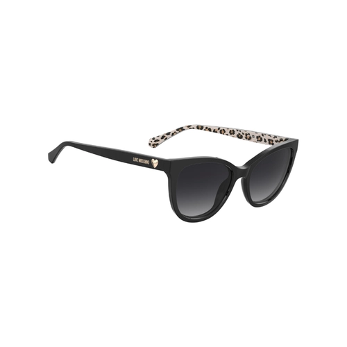 Óculos de Sol Love Moschino MOL072/S 7RM 549O S Acetato Preto com lentes na cor Cinza Escuro Degradê