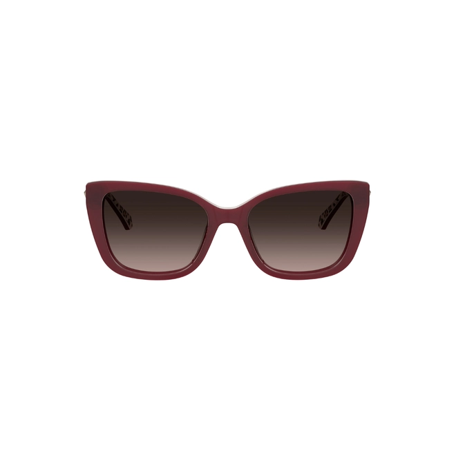 Óculos de Sol Love Moschino MOL073/S WGX 54HA S Acetato Vermelho com lentes na cor Marrom Degradê 2