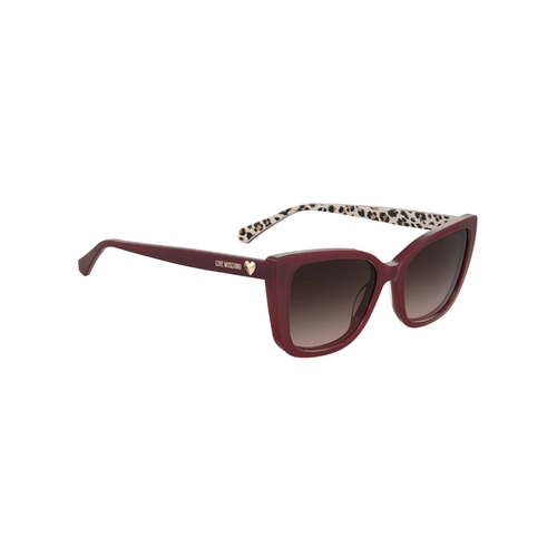 Óculos de Sol Love Moschino MOL073/S WGX 54HA S Acetato Vermelho com lentes na cor Marrom Degradê