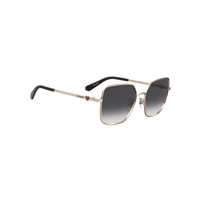 Óculos de Sol Love Moschino MOL075/S 000 569O S Metal Rose com lentes na cor Cinza Escuro Degradê 3