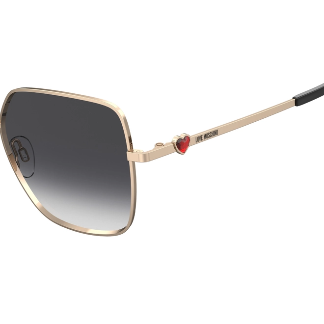 Óculos de Sol Love Moschino MOL075/S 000 569O S Metal Rose com lentes na cor Cinza Escuro Degradê 4