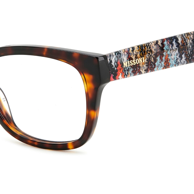 Óculos de Grau Missoni MIS 0128 086 5217 R Acetato Marrom Mesclado 4