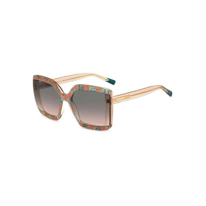 Óculos de Sol Missoni MIS 0186/S 038 62FF S Acetato Rosa Mesclado com lentes na cor Cinza Degradê Rosa 1