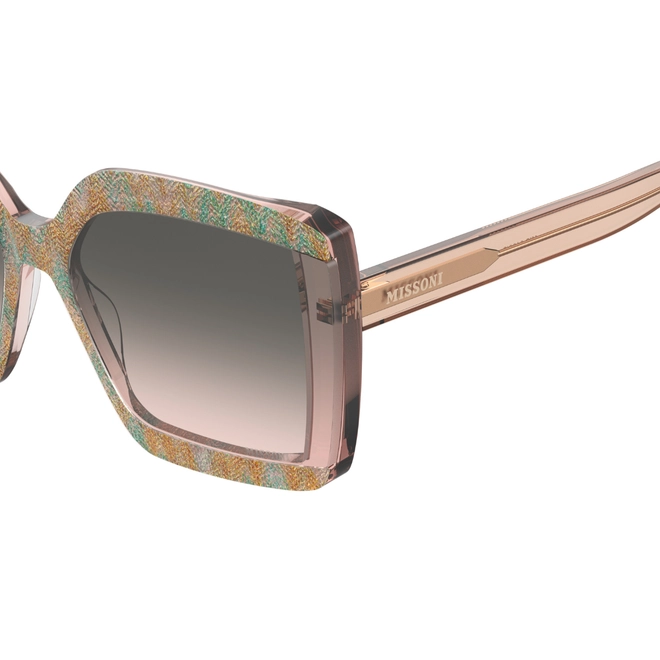 Óculos de Sol Missoni MIS 0186/S 038 62FF S Acetato Rosa Mesclado com lentes na cor Cinza Degradê Rosa 4