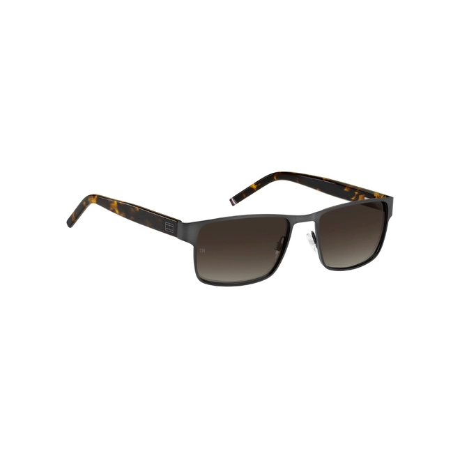 Óculos de Sol Tommy Hilfiger TH 1974/S SVK 57HA S Metal Preto Fosco com lentes na cor Marrom Degradê 3