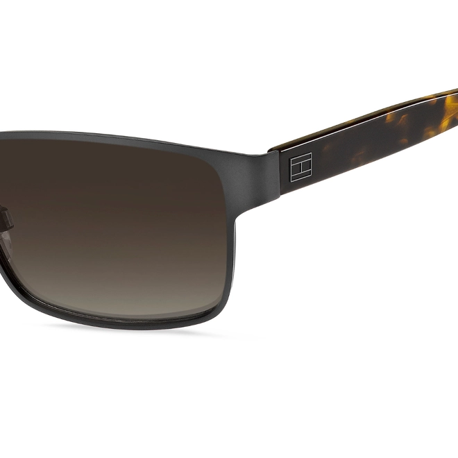 Óculos de Sol Tommy Hilfiger TH 1974/S SVK 57HA S Metal Preto Fosco com lentes na cor Marrom Degradê 4