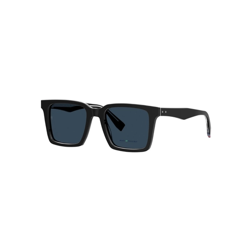 Óculos de Sol Tommy Hilfiger TH 2067/S 807 53KU S Acetato Preto com lentes na cor Azul
