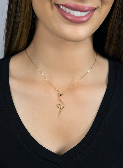 Pingente For me Serpent prata 925 dourada com olhos de Zircônia vermelho 3
