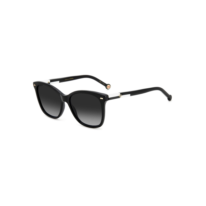 Óculos de Sol Carolina Herrera HER 0137/S 80S 549O Acetato Preto com lentes na cor Cinza 1