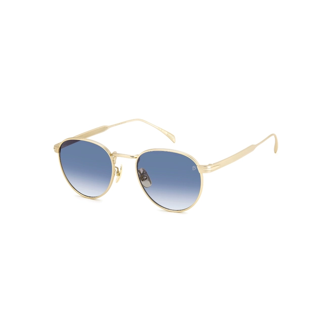 Óculos de Sol David Beckham DB 1142/S AOZ 5108 Metal Dourado com lentes na cor Azul Degradê 1
