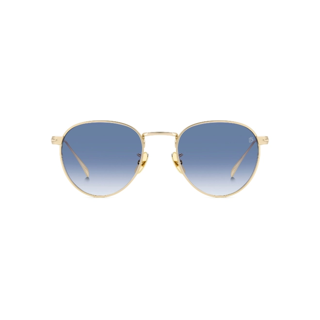 Óculos de Sol David Beckham DB 1142/S AOZ 5108 Metal Dourado com lentes na cor Azul Degradê 2