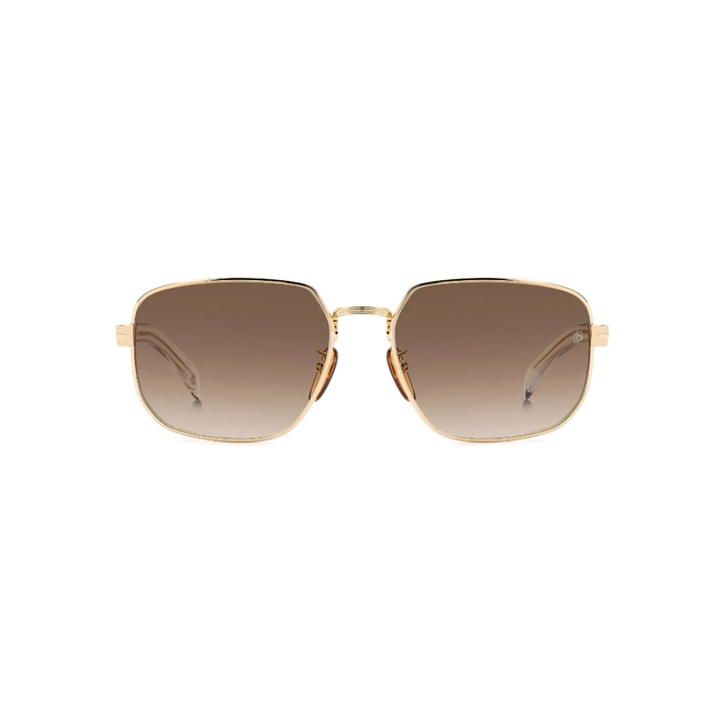 Óculos de Sol David Beckham DB 7121/G/S LOJ 60HA Metal Dourado com lentes na cor Marrom Degradê 2