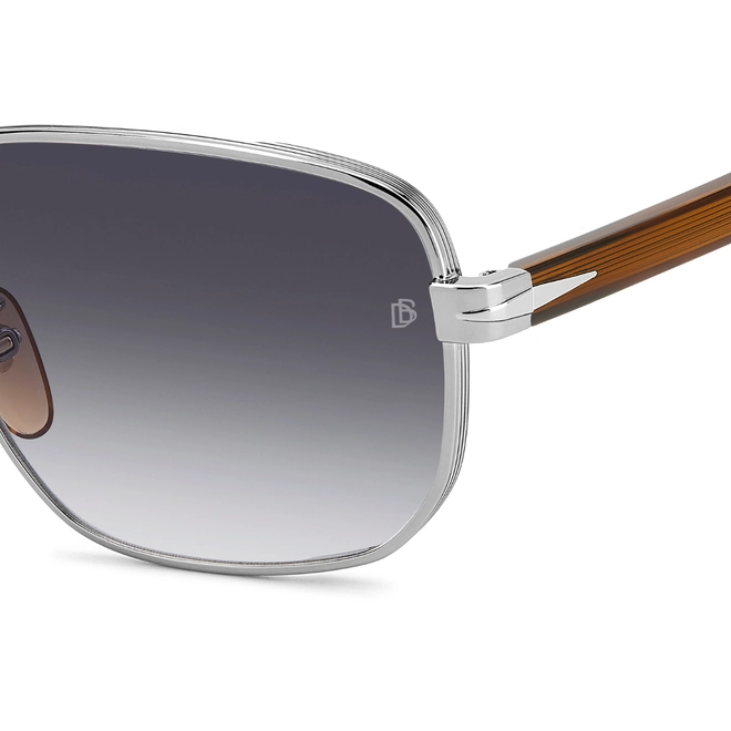 Óculos de Sol David Beckham DB 7121/G/S WIJ 609O Metal Prata com lentes na cor Cinza Degradê 4