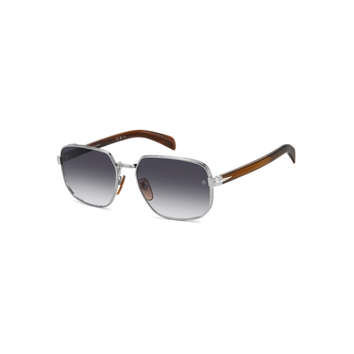 Óculos de Sol David Beckham DB 7121/G/S WIJ 609O Metal Prata com lentes na cor Cinza Degradê