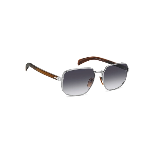 Óculos de Sol David Beckham DB 7121/G/S WIJ 609O Metal Prata com lentes na cor Cinza Degradê