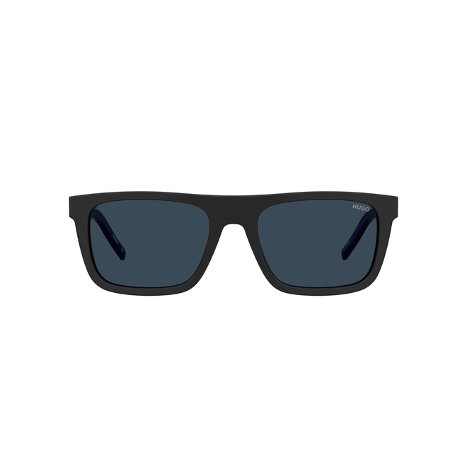 Óculos de Sol Hugo Boss HG 1297/S D51 54KU Acetato Preto e Azul com lentes na cor Azul 2