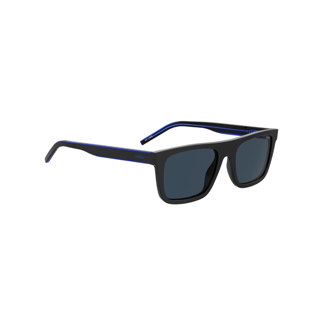 Óculos de Sol Hugo Boss HG 1297/S D51 54KU Acetato Preto e Azul com lentes na cor Azul 3