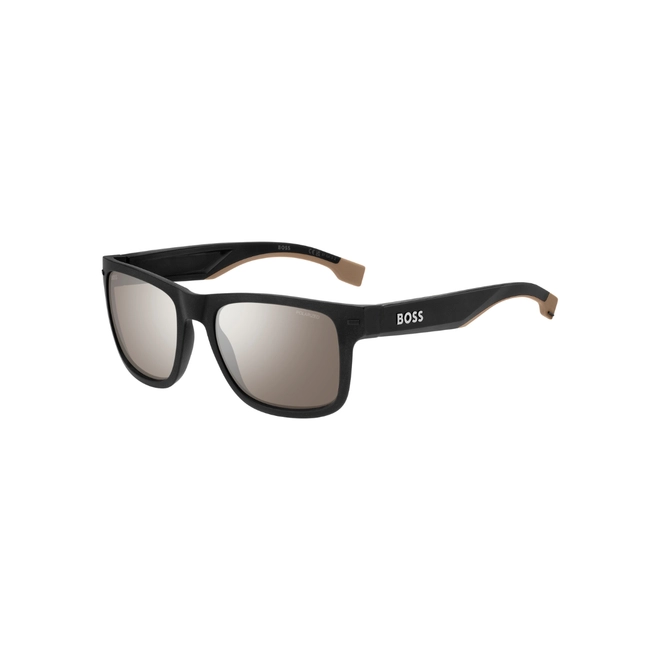 Óculos de Sol Hugo BOSS 1496/S 087 55ZV S Poliamida Preto Fosco com lentes na cor Cinza 1