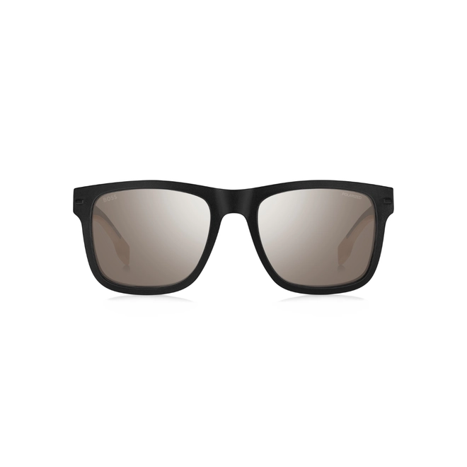Óculos de Sol Hugo BOSS 1496/S 087 55ZV S Poliamida Preto Fosco com lentes na cor Cinza 2