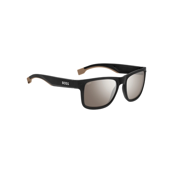 Óculos de Sol Hugo BOSS 1496/S 087 55ZV S Poliamida Preto Fosco com lentes na cor Cinza 3