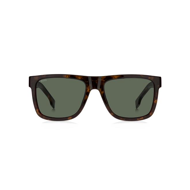 Óculos de Sol Hugo BOSS 1647/S 086 55QT S Acetato Marrom Mesclado com lentes na cor Verde 2