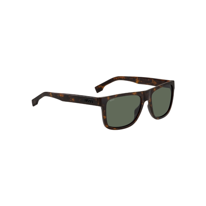 Óculos de Sol Hugo BOSS 1647/S 086 55QT S Acetato Marrom Mesclado com lentes na cor Verde 3