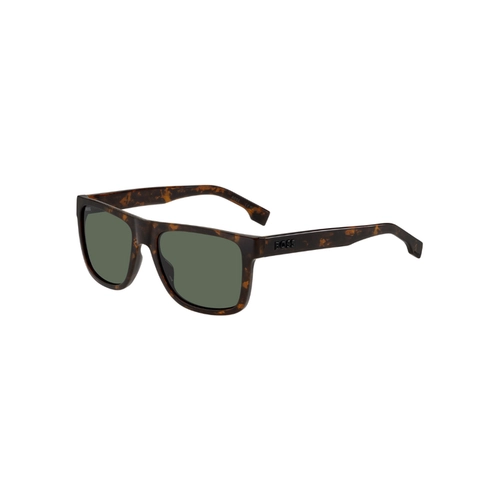 Óculos de Sol Hugo BOSS 1647/S 086 55QT S Acetato Marrom Mesclado com lentes na cor Verde