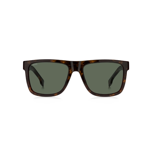Óculos de Sol Hugo BOSS 1647/S 086 55QT S Acetato Marrom Mesclado com lentes na cor Verde