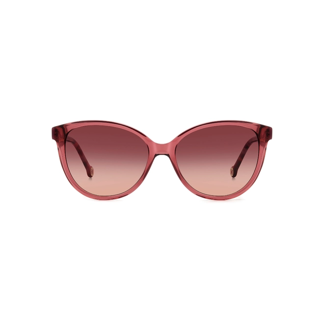 Óculos de Sol Carolina Herrera HER 0237/S 82U 563X S Acetato Vermelho Mesclado com lentes na cor Rosa Degradê 2