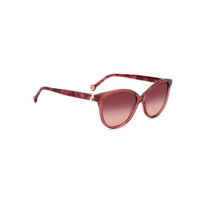 Óculos de Sol Carolina Herrera HER 0237/S 82U 563X S Acetato Vermelho Mesclado com lentes na cor Rosa Degradê 3