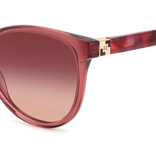 Óculos de Sol Carolina Herrera HER 0237/S 82U 563X S Acetato Vermelho Mesclado com lentes na cor Rosa Degradê