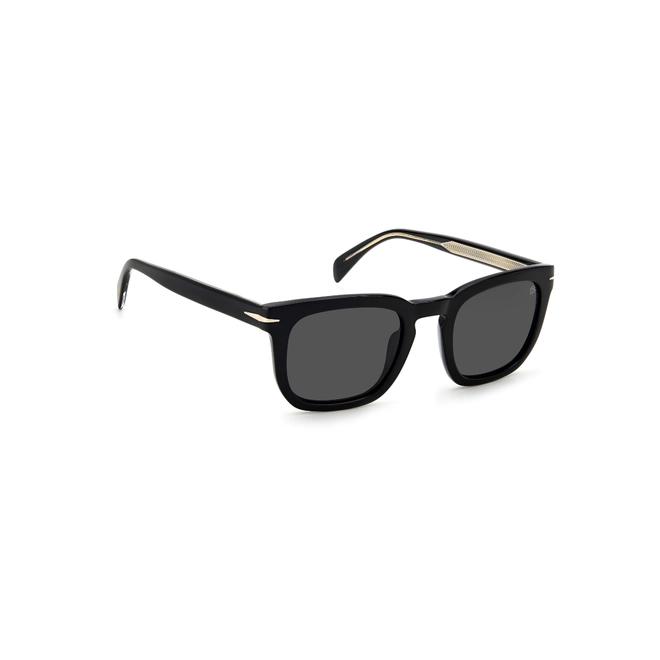 Óculos de Sol David Beckham DB 7076/S 807 50IR S Acetato Preto com lentes na cor Cinza 3