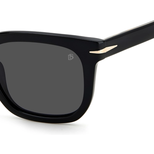 Óculos de Sol David Beckham DB 7076/S 807 50IR S Acetato Preto com lentes na cor Cinza