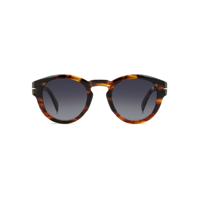 Óculos de Sol David Beckham DB 7110/S EX4 499O S Acetato Marrom Mesclado com lentes na cor Cinza Escuro 2