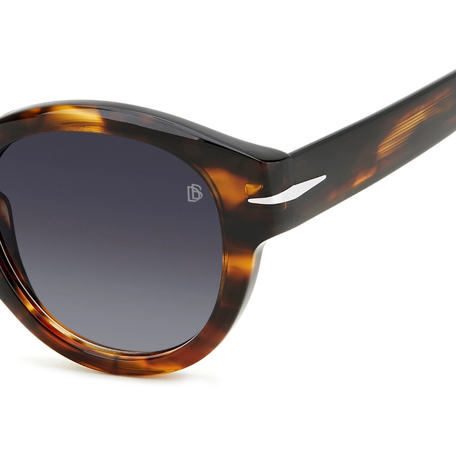 Óculos de Sol David Beckham DB 7110/S EX4 499O S Acetato Marrom Mesclado com lentes na cor Cinza Escuro 4