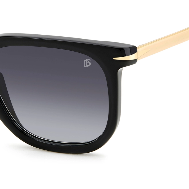 Óculos de Sol David Beckham DB 7119/S 2M2 519O S Acetato Preto com lentes na cor Cinza Escuro Degradê 4