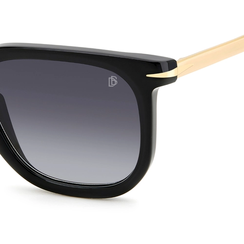 Óculos de Sol David Beckham DB 7119/S 2M2 519O S Acetato Preto com lentes na cor Cinza Escuro Degradê