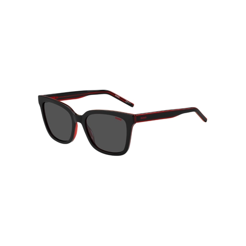 Óculos de Sol Hugo Boss HG 1248/S OIT 54IR S Acetato Preto e Vermelho com lentes na cor Cinza