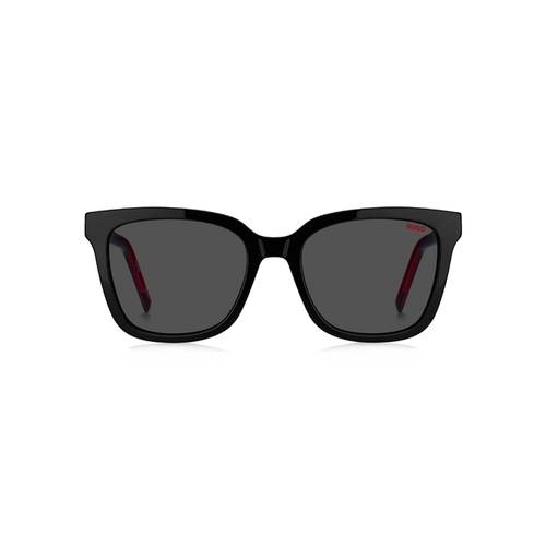 Óculos de Sol Hugo Boss HG 1248/S OIT 54IR S Acetato Preto e Vermelho com lentes na cor Cinza