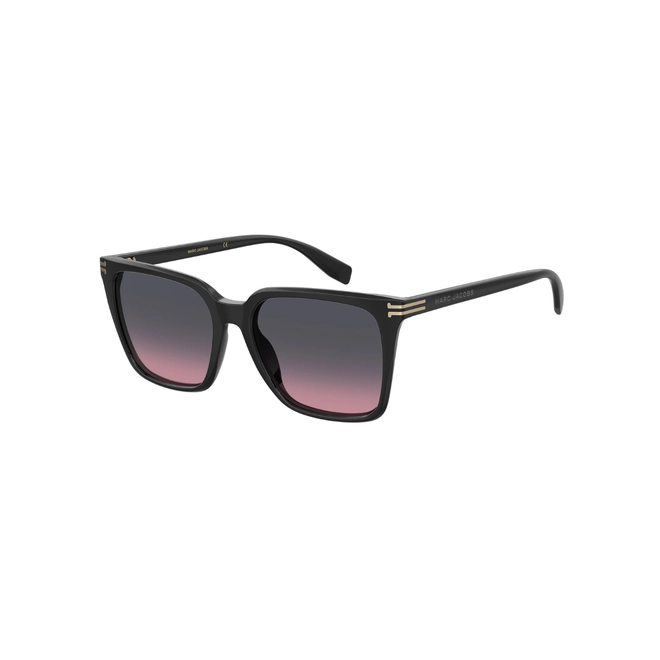 Óculos de Sol Marc Jacobs MJ 1094/S 807 55FF S Acetato Preto com lentes na cor Cinza Degradê Rosa 1