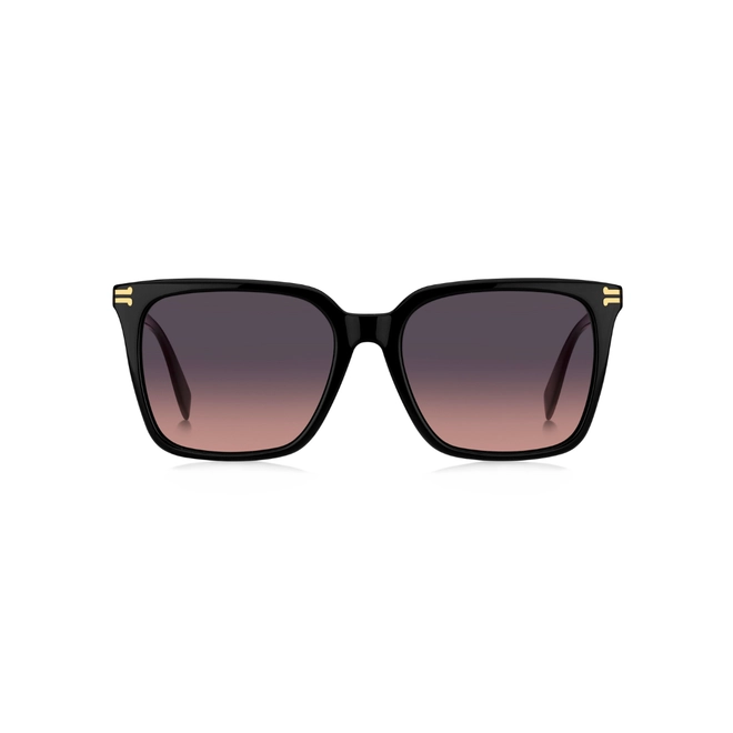 Óculos de Sol Marc Jacobs MJ 1094/S 807 55FF S Acetato Preto com lentes na cor Cinza Degradê Rosa 2