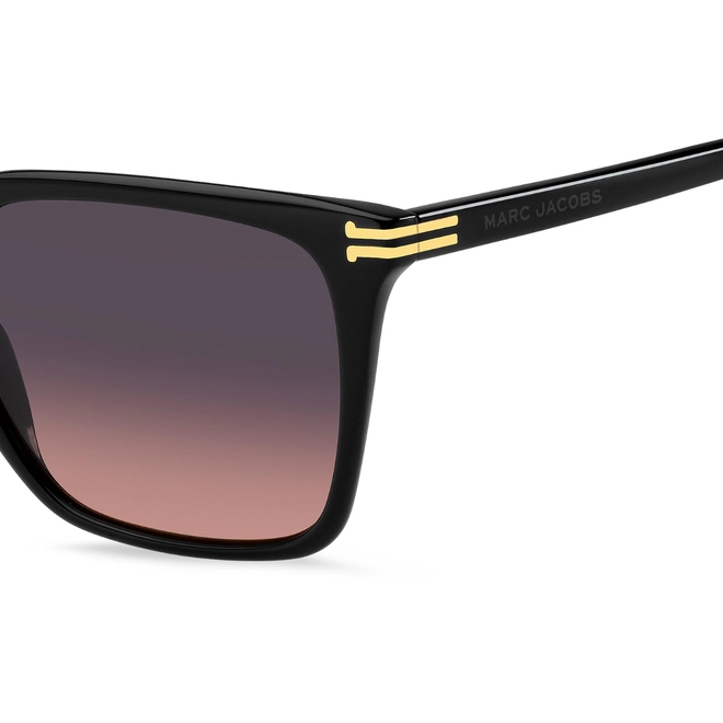 Óculos de Sol Marc Jacobs MJ 1094/S 807 55FF S Acetato Preto com lentes na cor Cinza Degradê Rosa 4
