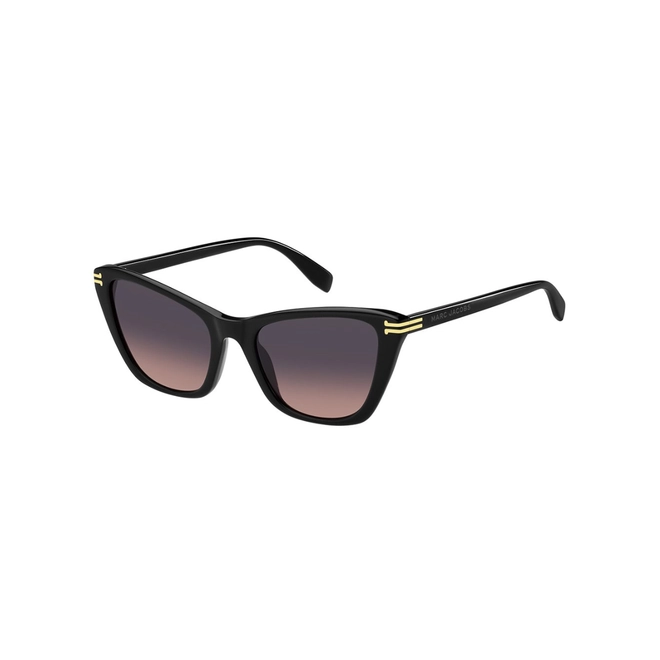 Óculos de Sol Marc Jacobs MJ 1095/S 807 53FF S Acetato Preto com lentes na cor Cinza Degradê Rosa 1