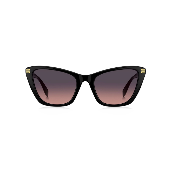 Óculos de Sol Marc Jacobs MJ 1095/S 807 53FF S Acetato Preto com lentes na cor Cinza Degradê Rosa 2
