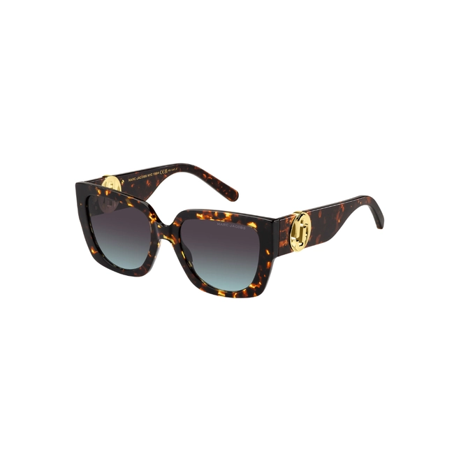 Óculos de Sol Marc Jacobs MARC 687/S 086 5498 S Acetato Marrom Mesclado com lentes na cor Marrom e Azul Degradê 1