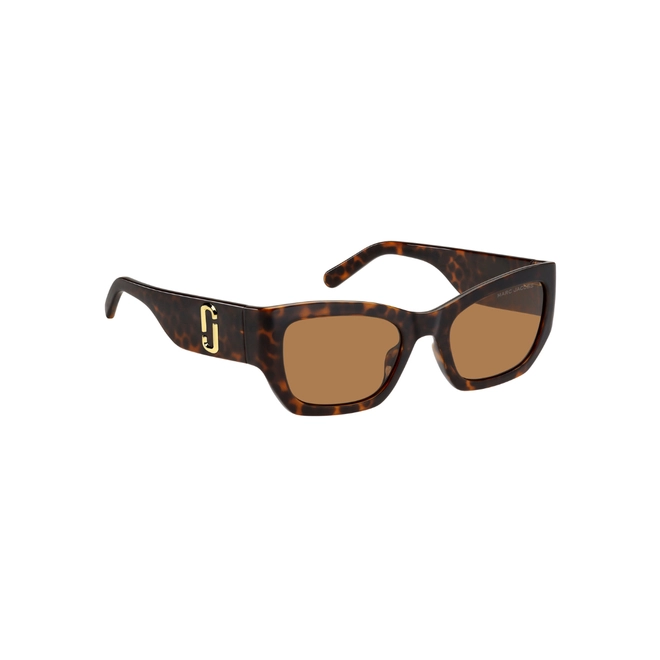 Óculos de Sol Marc Jacobs MARC 723/S 086 5370 S Acetato Marrom Mesclado com lentes na cor Marrom 3